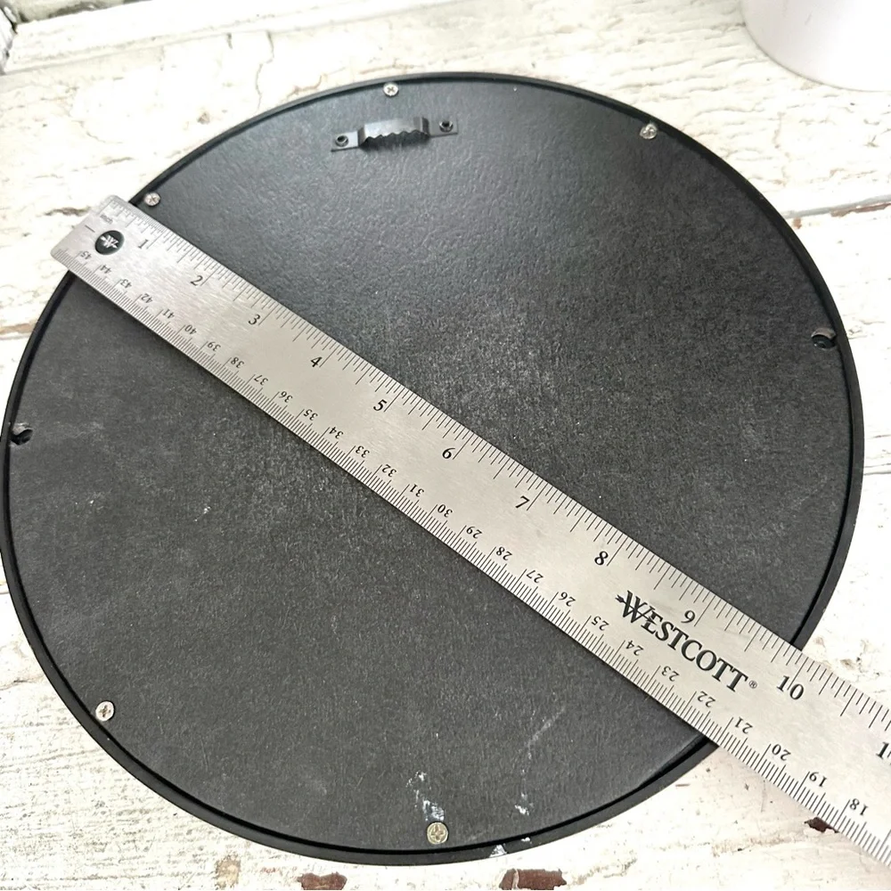Gray Sunburst Starburst Round Circle Wall Hanging Mirror Lightweight 10” Boho